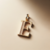 Pandantiv litera E cu diamante de 0.15ct