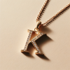 Pandantiv litera K cu diamante de 0.18ct