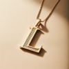 Pandantiv litera L cu diamante de 0.18ct