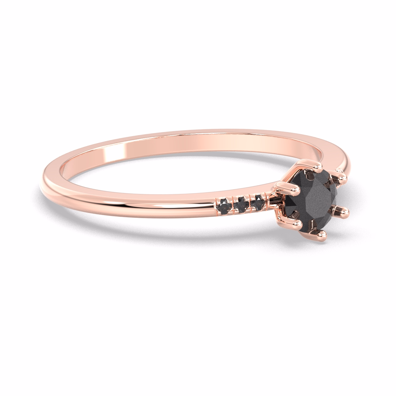 Inel cu diamante negre