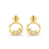 Cercei din aur cu diamante naturale de 0.05ct