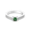 Inel cu smarald si diamante naturale de 0.18ct