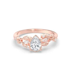 Inel din aur de 14k cu diamante lab de 0.42ct