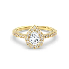 Inel din aur de 14K cu diamante de laborator de 1.04ct