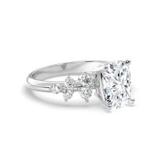 Inel din aur de 14K cu diamant lab de 3.49ct