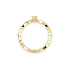 Inel din aur de 18K cu diamant natural de 0.11ct