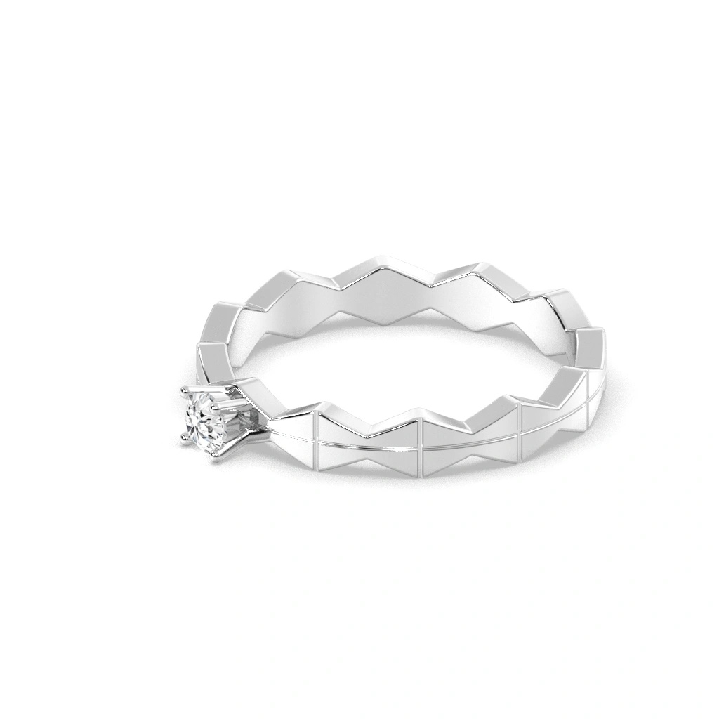Inel din aur de 18K cu diamant natural de 0.11ct