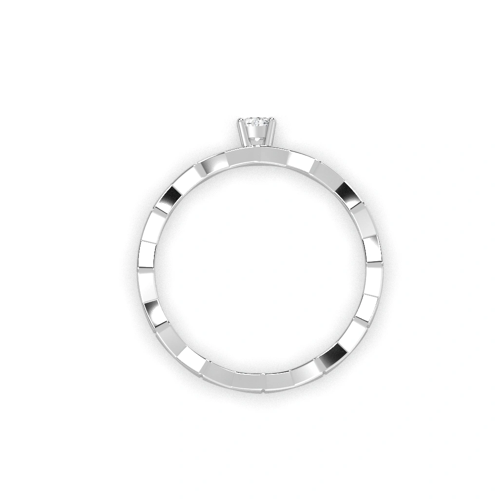 Inel din aur de 18K cu diamant natural de 0.11ct