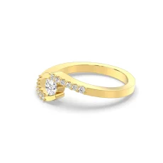 Inel din aur de 14K cu diamante naturale de 0.36ct