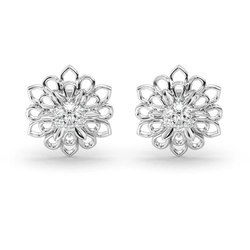 Cercei din aur cu diamante lab de 0.42ct