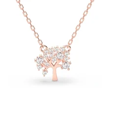 Pandantiv din aur Copacul Vieții cu diamante lab de 0.22ct