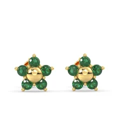 Cercei din aur cu smaralde de 0.59ct