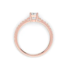 Inel din aur de 18K cu diamant lab emerald de 0.49ct