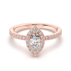 Inel din aur 18K cu diamant lab central de 0.42ct