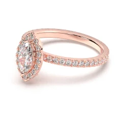Alternative view of Inel din aur 18K cu diamant lab central de 0.42ct