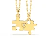 Pandantive piese de puzzle din aur cu diamant natural