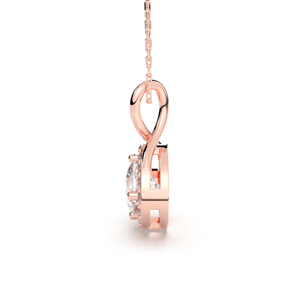 Pandantiv din aur cu diamant lab central de 1.42ct - imagine 6